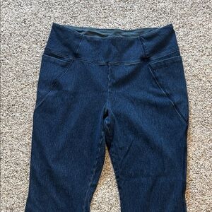 Women with Control Navy Denim Pull-on Pants - Large Petite